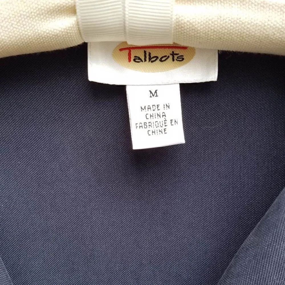 Talbots Navy 3 Button Blazer Size Medium - Picture 6 of 8
